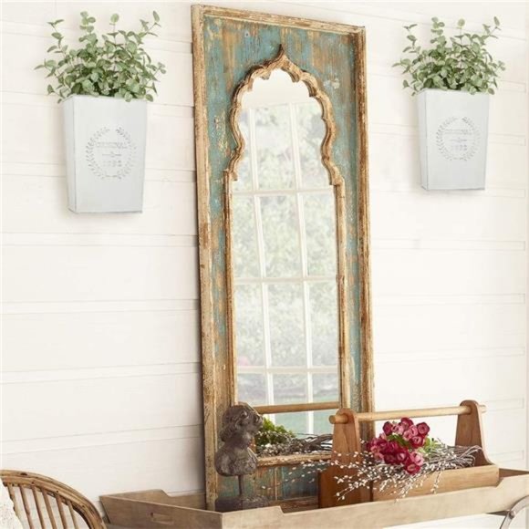 Set of 2Farmhouse Metal Wall Planter,Rustic Wall Decor Country Hanging Wall Vase - Picture 3 of 7